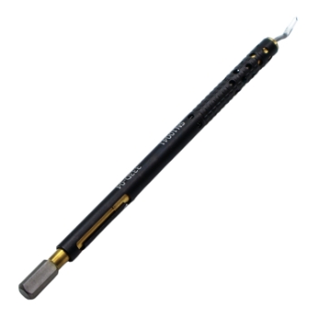 MICS Cataract 1.6mm 3D Diamond Knife Angled DOP Black Gold Titanium J-Slot Bayonet Handle Design Asymmetrical Bevels, Blade Dimensions 1.6mm Wide x 0.17mm Thick x 6mm Long 